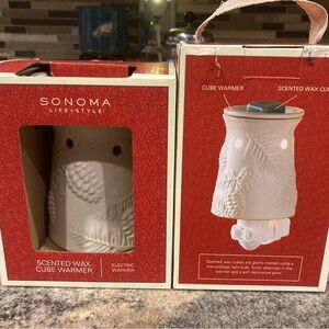3-30 Sonoma wax warmer lot full size & mini white NEW GIFT IDEA